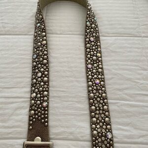 Women’s leather studded belt 38 inches long
